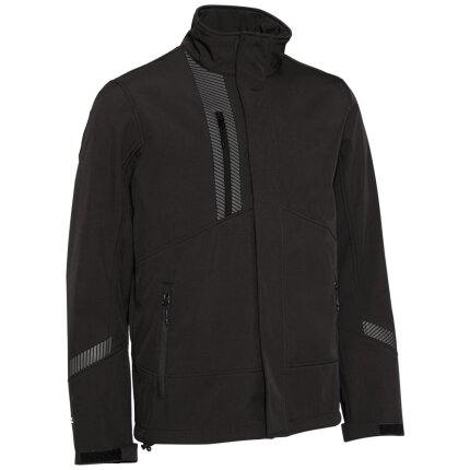 Softshelljakke m/refleks vindtæt 117200 sort 5XL