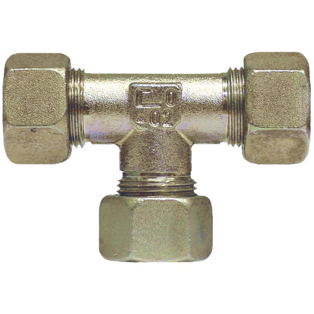 T-rørforskruning 22 mm m/rør T-rørforskruning 22 mm m/rør