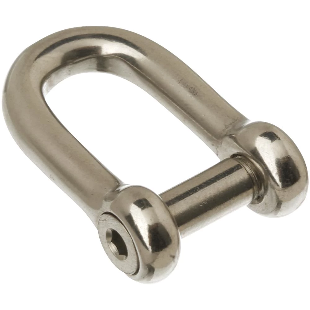 D-sjækel m/6kt bolt A4 handelskvalitet 6mm D-sjækel m/6kt bolt A4 handelskvalitet 6mm