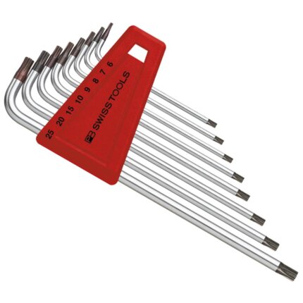 Stiftnøglesæt PB 411BH lange TR6-TR25, 8stk