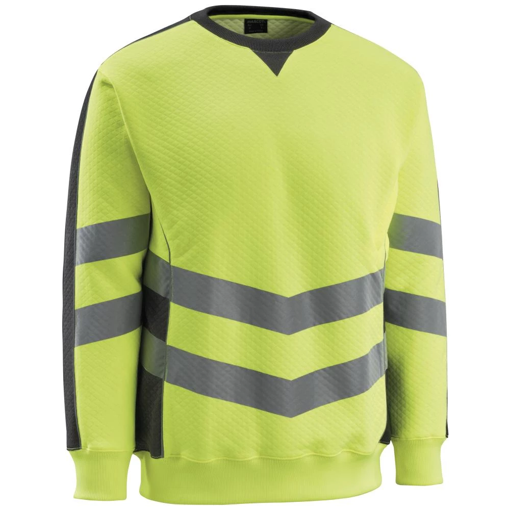 Wigton sweatshirt hi-vis gul/mørk marine XL Wigton sweatshirt hi-vis gul/mørk marine XL