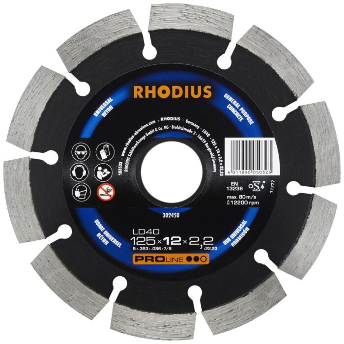 Rhodius Proline LD40 diamantskæreskive