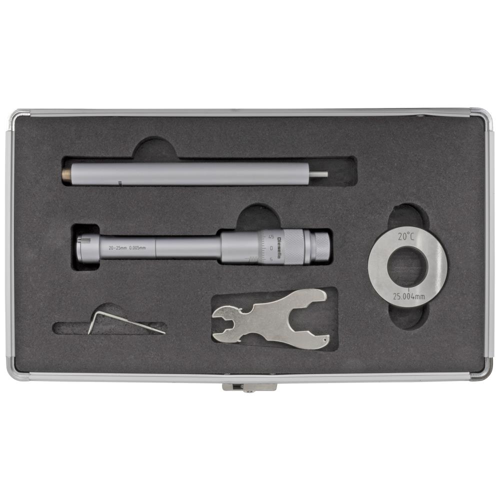Indv. 3-pkt mikrometer 20-25mm m/forl.+kontrolring Indv. 3-pkt mikrometer 20-25mm m/forl.+kontrolring