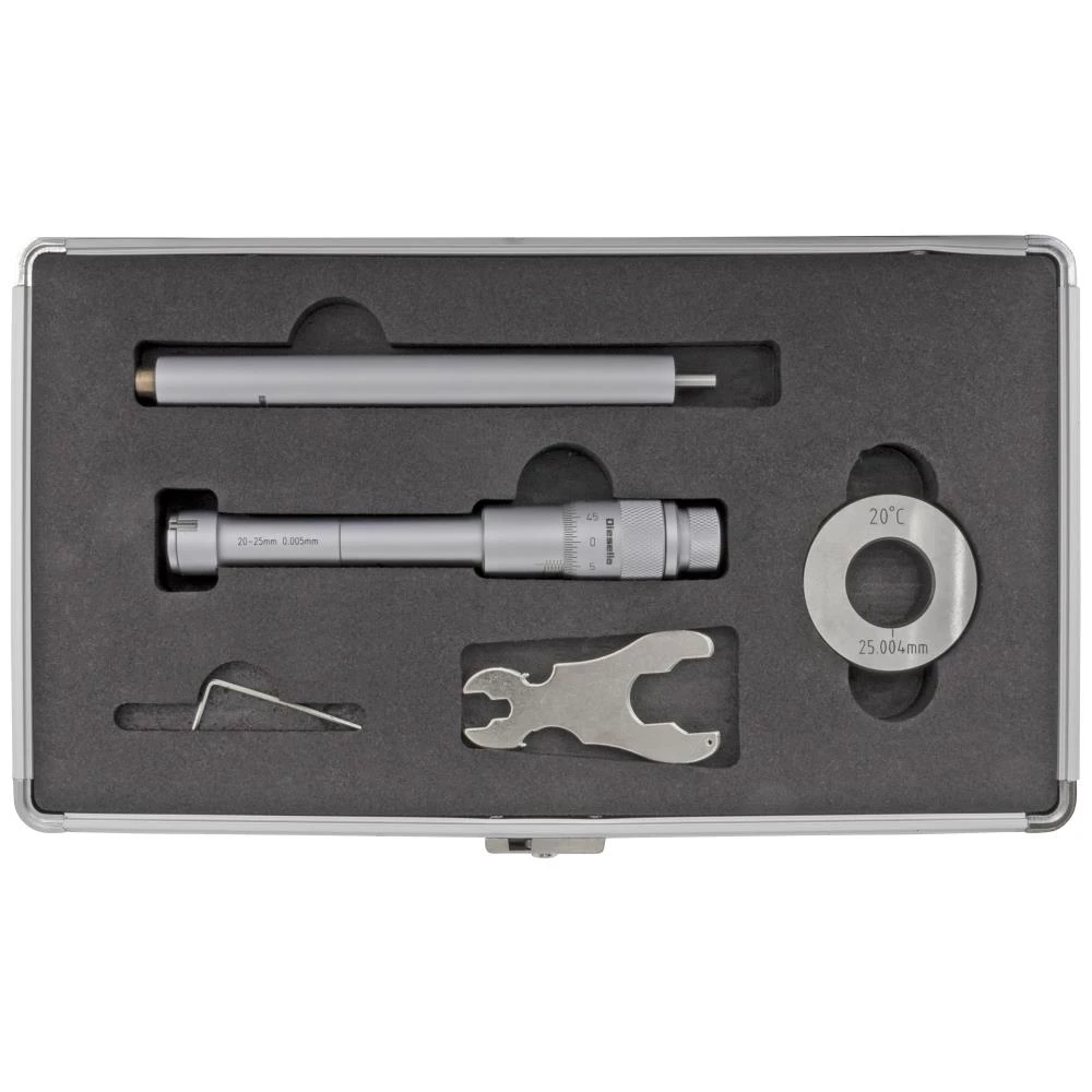 Indv. 3-pkt mikrometer 20-25mm m/forl.+kontrolring Indv. 3-pkt mikrometer 20-25mm m/forl.+kontrolring