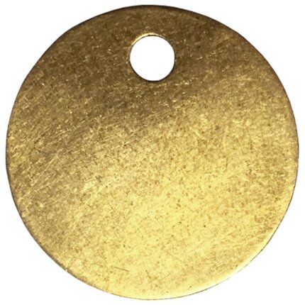 Mærkeskilt messing ø27 mm ps/100 Mærkeskilt messing ø27 mm ps/100