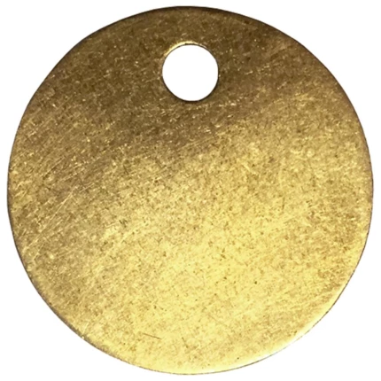 Mærkeskilt messing ø27 mm ps/100 Mærkeskilt messing ø27 mm ps/100