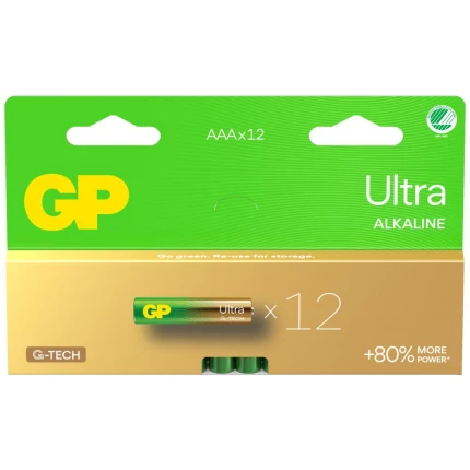 Batteri Ultra Alkaline AAA 24A/LR03 1,5V, 12 stk
