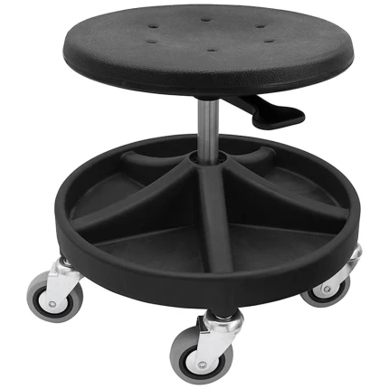 Montørstol m/5 hjul, sort, højde 310-390mm Montørstol m/5 hjul, sort, højde 310-390mm