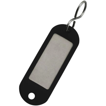 Nøgleskilt m/rude sort plast, pk/50 Nøgleskilt m/rude sort plast, pk/50