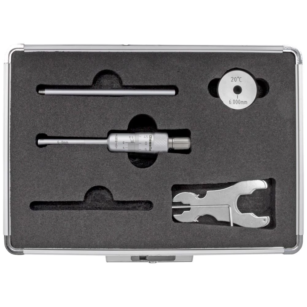 Indv. 3-pkt mikrometer 6-8mm m/forl.+kontrolring Indv. 3-pkt mikrometer 6-8mm m/forl.+kontrolring