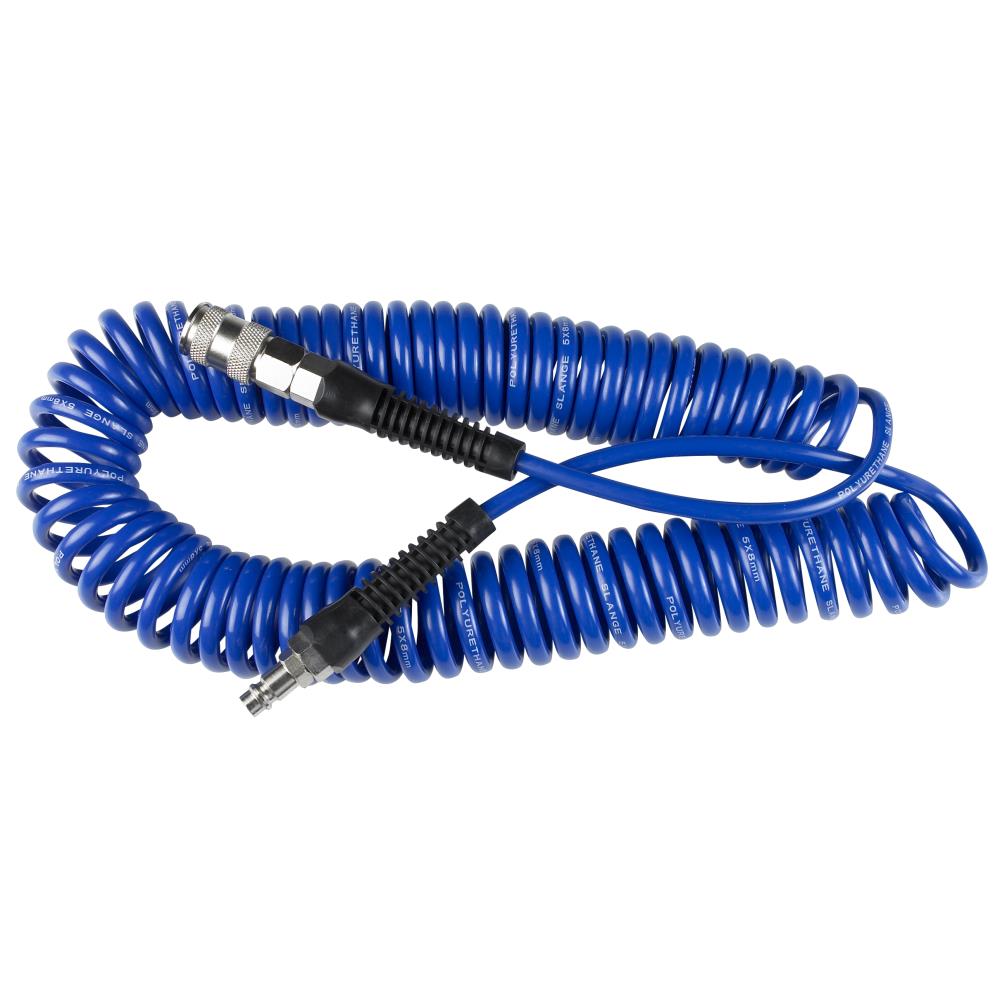 Spiralslange m/kobling+nippel 15 mtr Spiralslange m/kobling+nippel 15 mtr