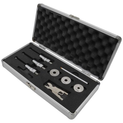 Indv. 3-pkt mikrometre, sæt 6-12mm m/kontrolringe Indv. 3-pkt mikrometre, sæt 6-12mm m/kontrolringe