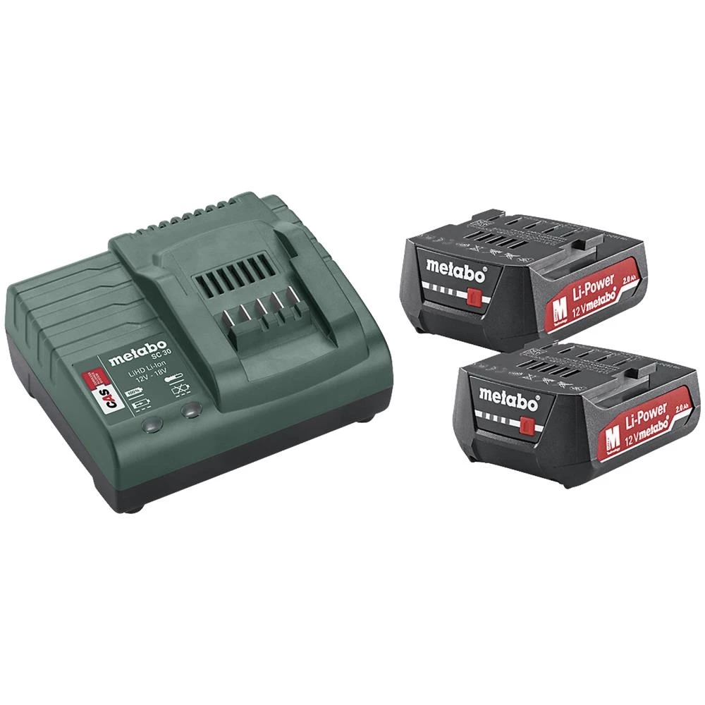 Batterisæt med 2×12V/2,0Ah Li-Power + lader SC 30 Batterisæt med 2×12V/2,0Ah Li-Power + lader SC 30