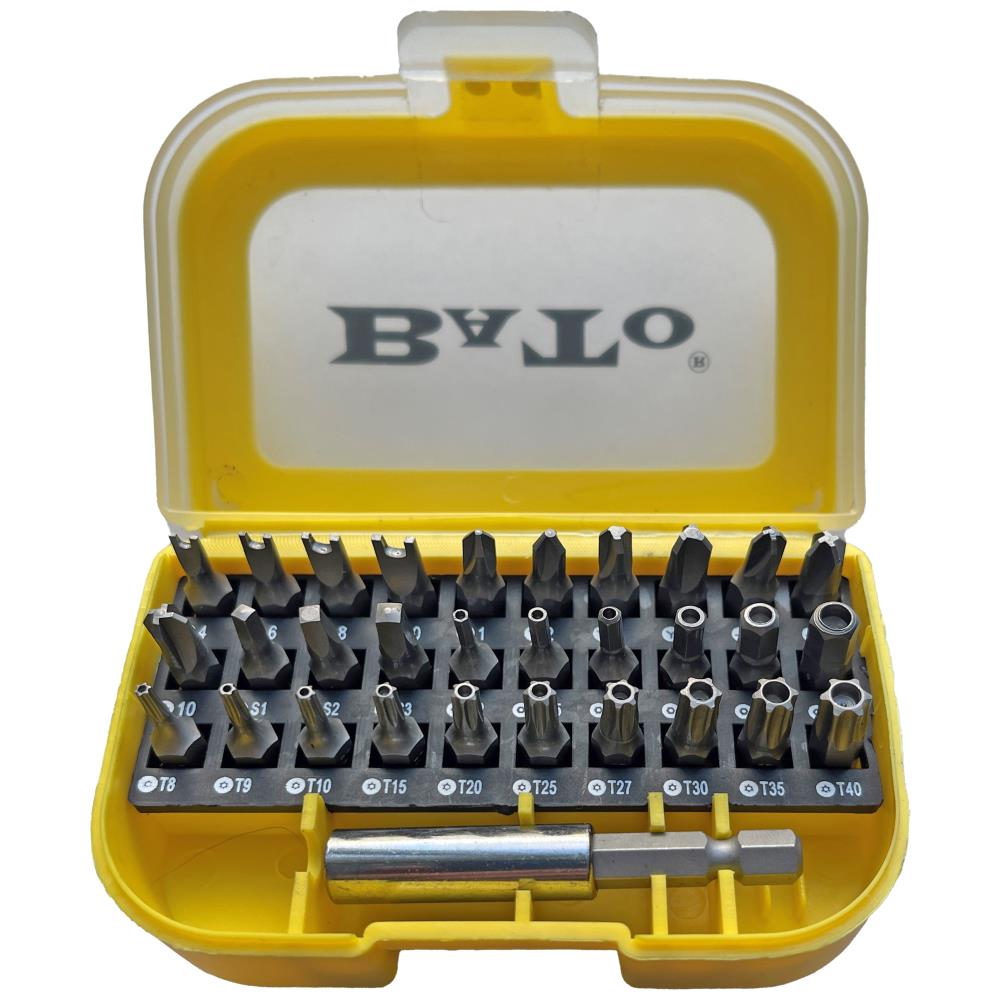 Bitssæt 1/4″ m/30 sikkerhedsbits & 60mm bitsholder Bitssæt 1/4″ m/30 sikkerhedsbits & 60mm bitsholder