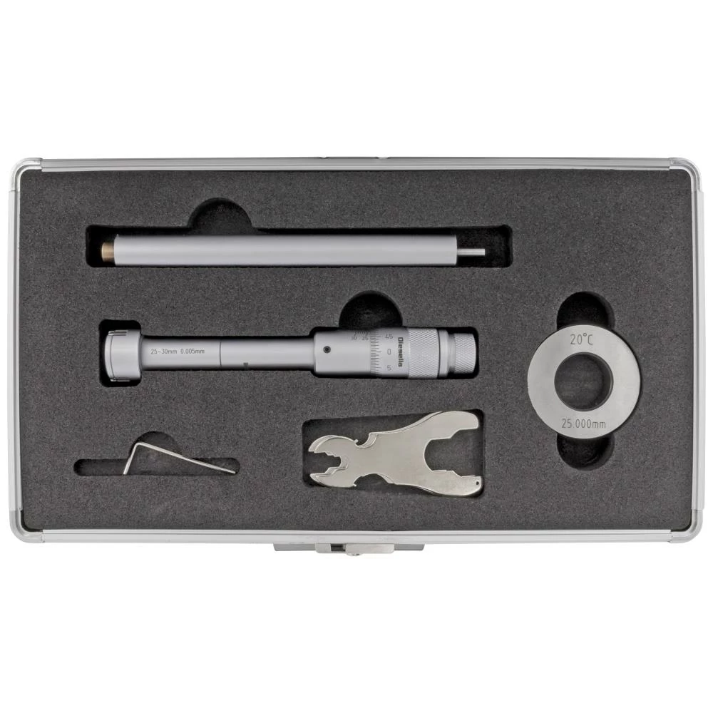 Indv. 3-pkt mikrometer 25-30mm m/forl.+kontrolring Indv. 3-pkt mikrometer 25-30mm m/forl.+kontrolring