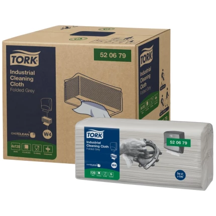 Tork aftørringsklud Industri W4 grå pk/120stk, 4pk