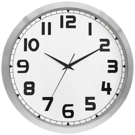 Vægur ø30 cm, alu-ramme/hvid urskive Vægur ø30 cm, alu-ramme/hvid urskive