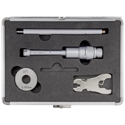 Indv. 3-pkt mikrometer 16-20mm m/forl.+kontrolring Indv. 3-pkt mikrometer 16-20mm m/forl.+kontrolring