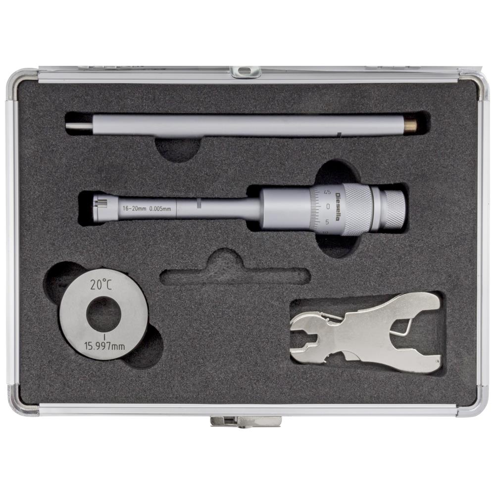 Indv. 3-pkt mikrometer 16-20mm m/forl.+kontrolring Indv. 3-pkt mikrometer 16-20mm m/forl.+kontrolring