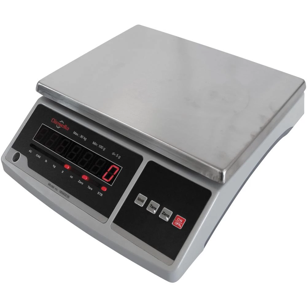 Bordvægt m/LED display 6kg×1g vejeplade 286×215mm Bordvægt m/LED display 6kg×1g vejeplade 286×215mm
