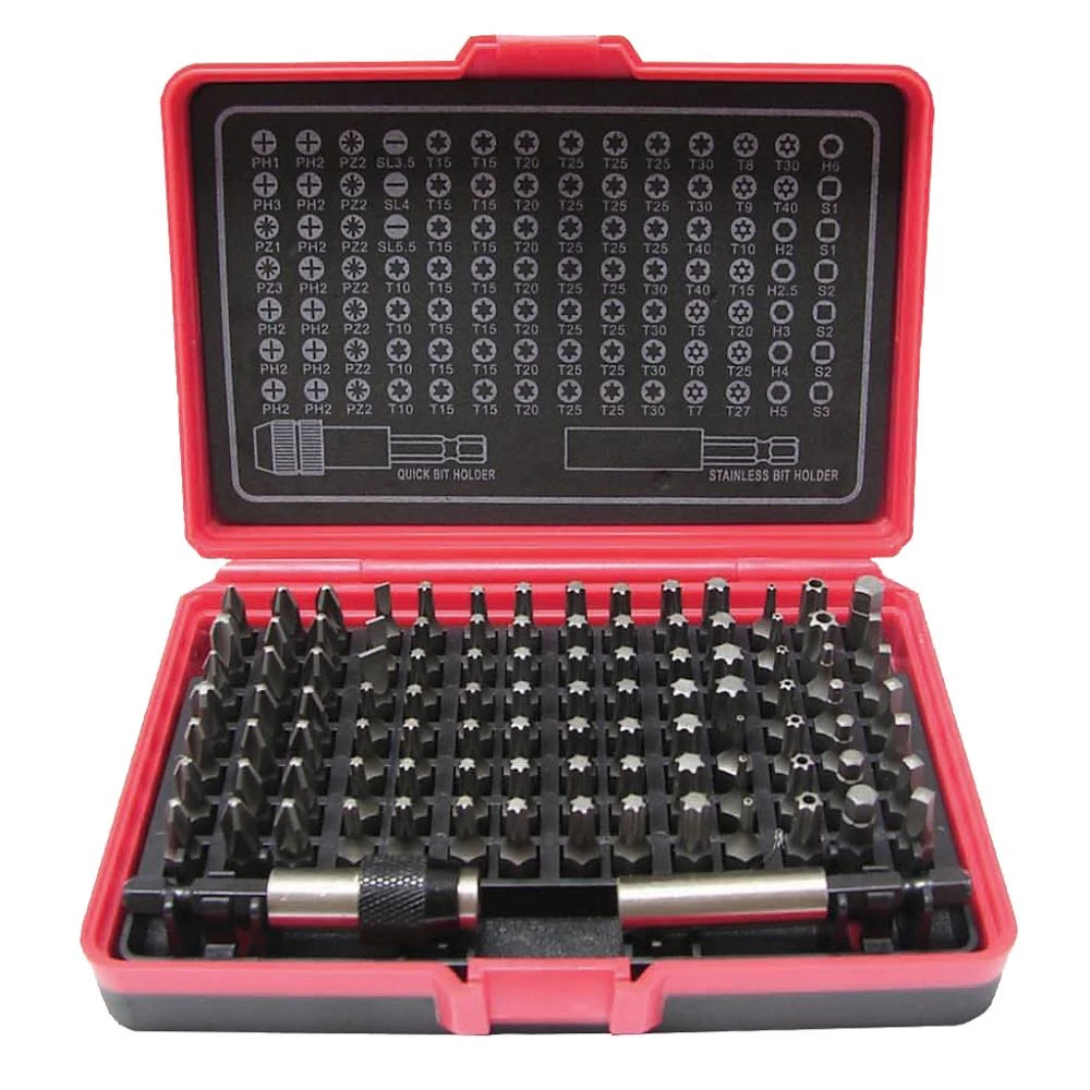 Bitssæt 1/4″ 6kt, 100 dele Bitssæt 1/4″ 6kt, 100 dele