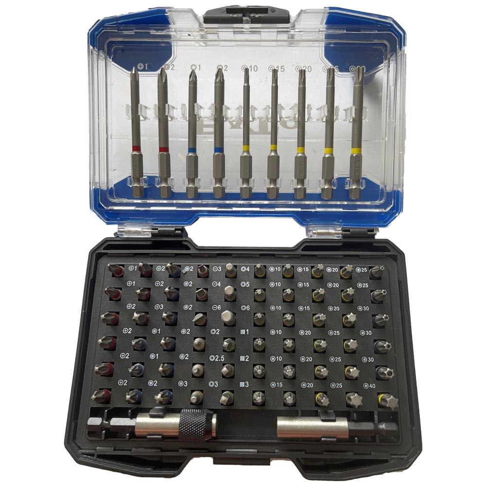 Bitssæt m/farveringe, 71 dele, korte og lange bits Bitssæt m/farveringe, 71 dele, korte og lange bits