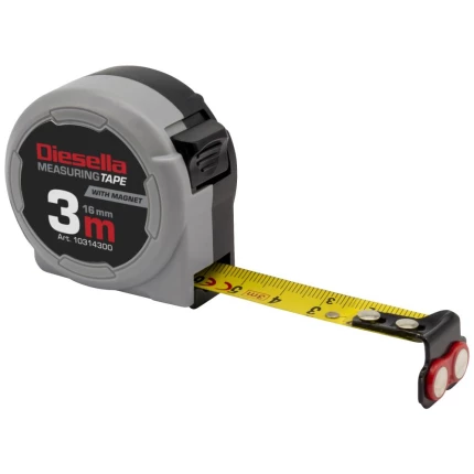 Båndmål 3m×16mm Compact kl.I, ABS m/AutoLock