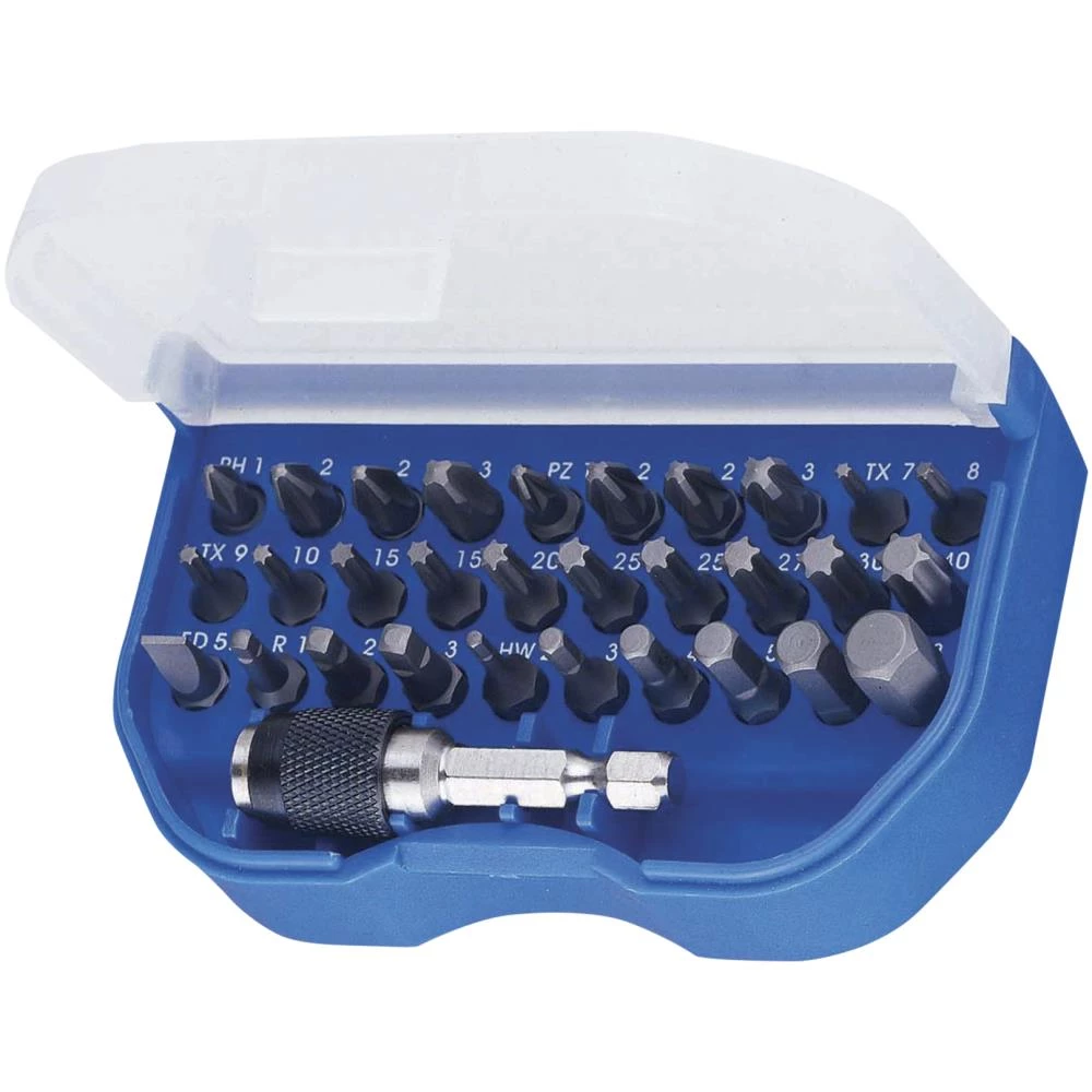 Bitssæt 1/4″ blå 31 dele Bitssæt 1/4″ blå 31 dele