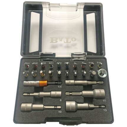 Bits-kombisæt m/boltsbits, alm. bits og bitsholder Bits-kombisæt m/boltsbits, alm. bits og bitsholder