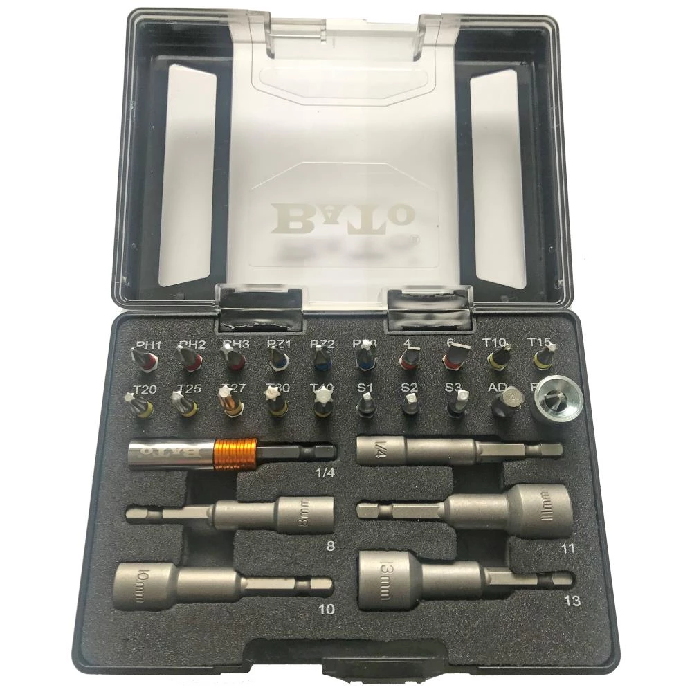 Bits-kombisæt m/boltsbits, alm. bits og bitsholder Bits-kombisæt m/boltsbits, alm. bits og bitsholder