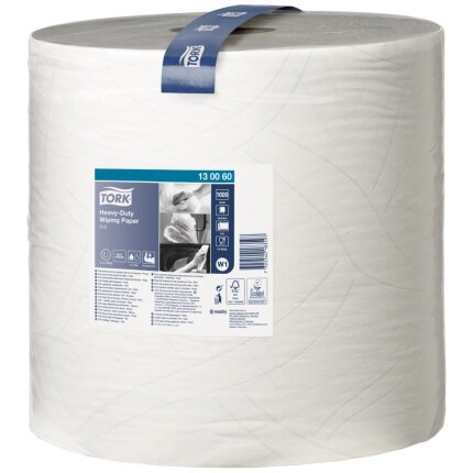 Tork aftørringspapir kraftig W1 hvid 37cm×340mtr