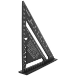 Speedvinkel 0-90° 185×185mm sortoxideret aluminium