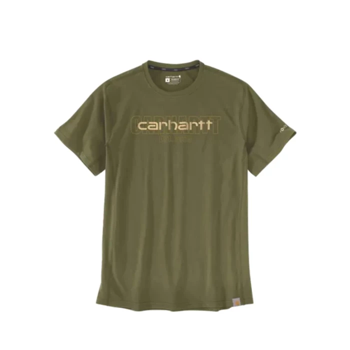 Carhartt force logo t-shirt grøn str. S