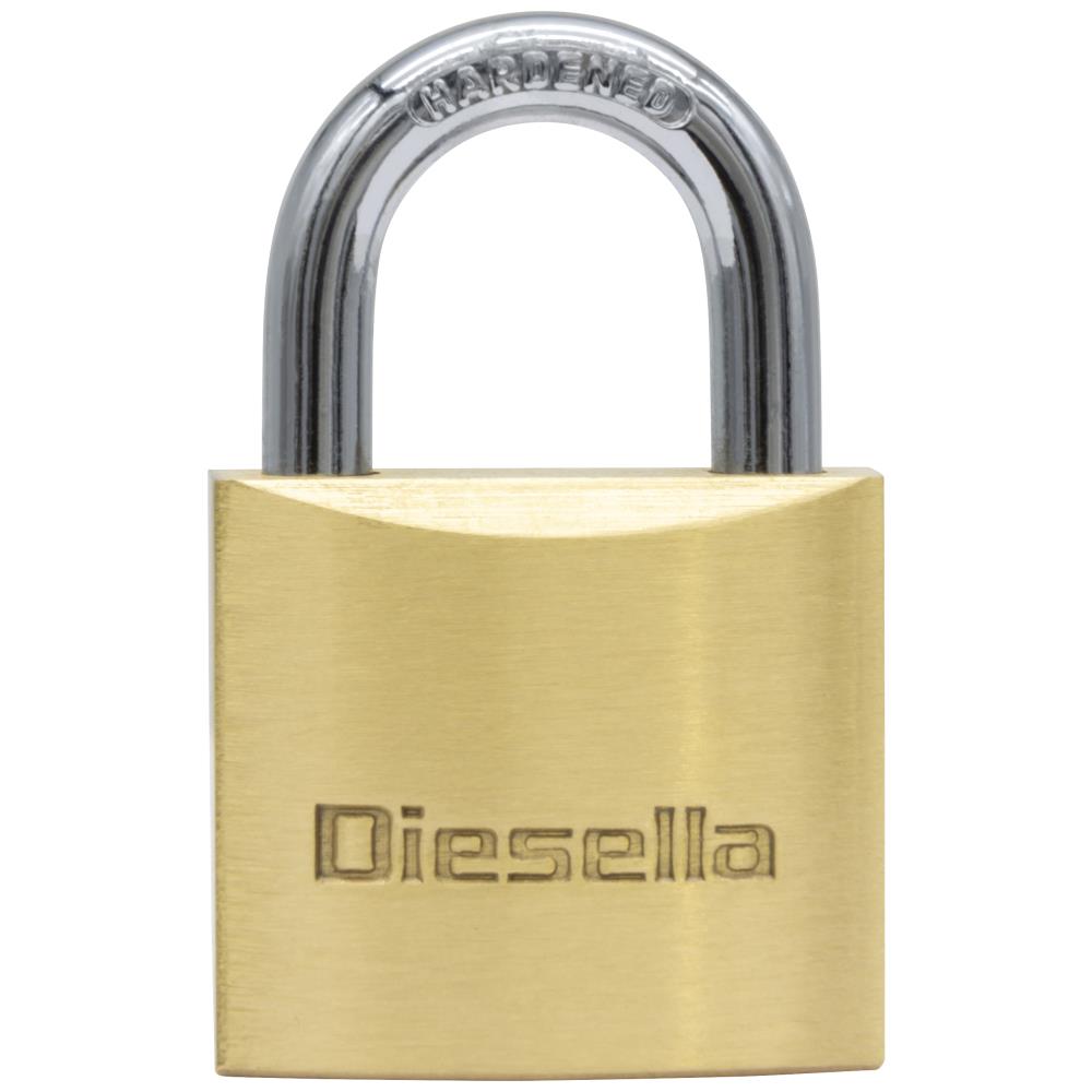 Hængelås 50mm, messinghus/stålbøjle, 3 nøgler Hængelås 50mm, messinghus/stålbøjle, 3 nøgler