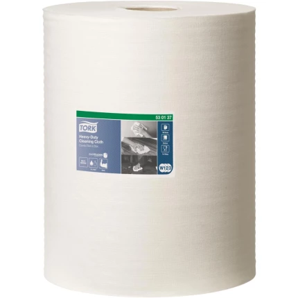 Tork aftørringsklud kraftig W1/W2/W3 hvid 106,4mtr