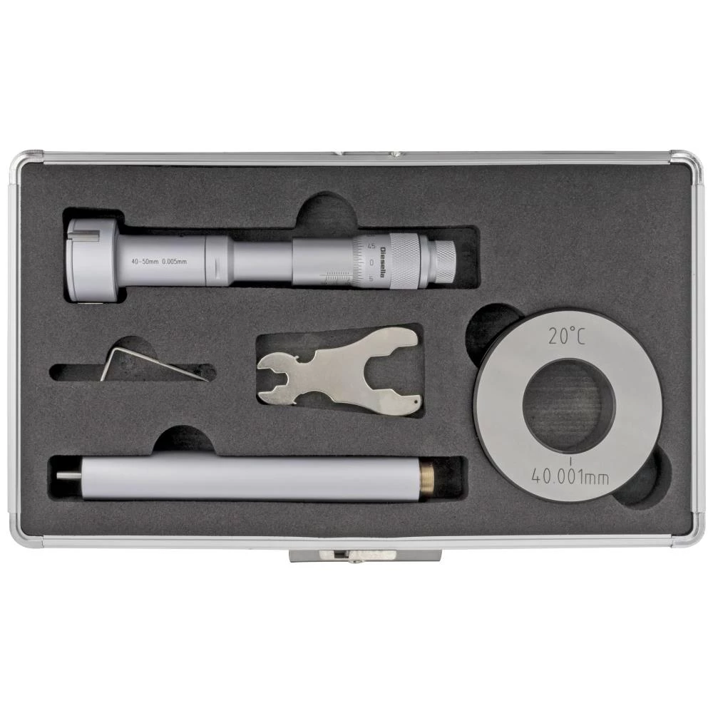 Indv. 3-pkt mikrometer 40-50mm m/forl.+kontrolring Indv. 3-pkt mikrometer 40-50mm m/forl.+kontrolring
