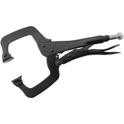 Svejsetang D7 C-klemme med runde tryksko 280mm Svejsetang D7 C-klemme med runde tryksko 280mm