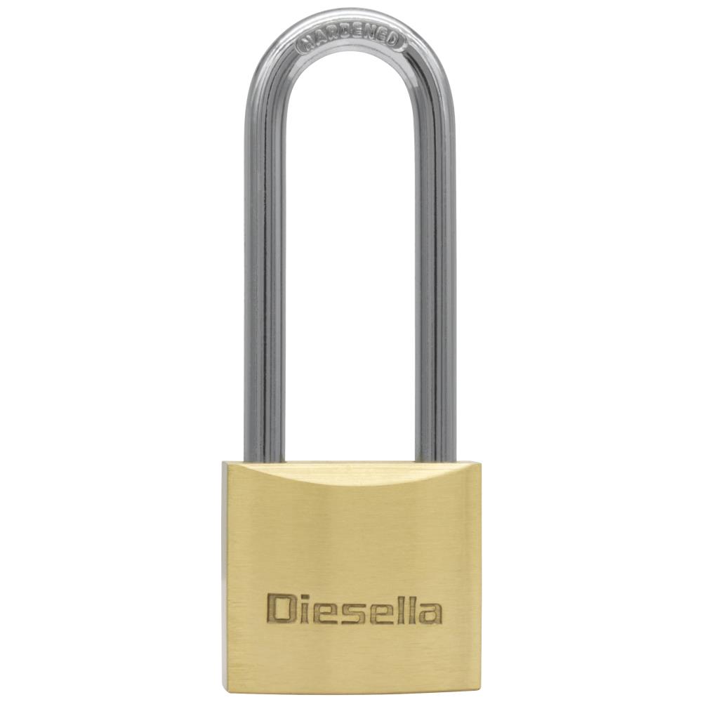 Hængelås large 40mm messing m/forlænget bøjle Hængelås large 40mm messing m/forlænget bøjle