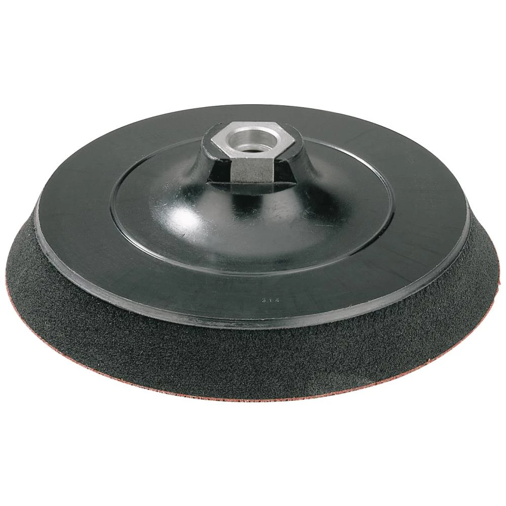 Gummibagskive/polérstøtteplade m/velcro 150mm×M14 Gummibagskive/polérstøtteplade m/velcro 150mm×M14