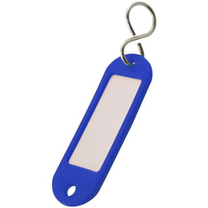 Nøgleskilt m/rude blå plast, pk/50 Nøgleskilt m/rude blå plast, pk/50