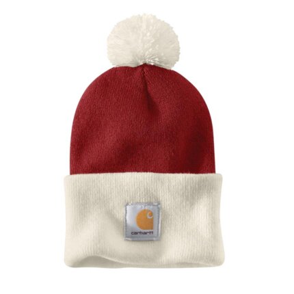 Carhartt hue med kvast rød onesize