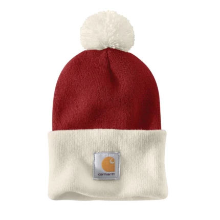 Carhartt hue med kvast rød onesize