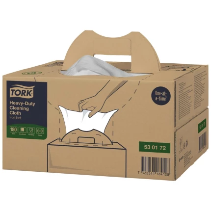 Tork aftørringsklud kraftig W7 hvid handybox 180st