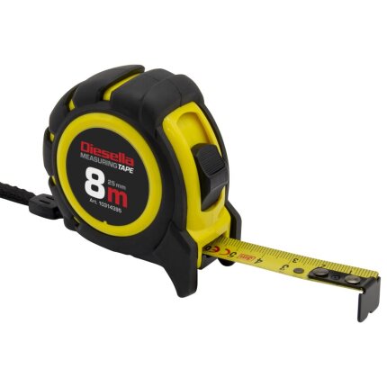Båndmål 8m×25mm kl.2, gummibelagt ABS m/PowerLock Båndmål 8m×25mm kl.2, gummibelagt ABS m/PowerLock