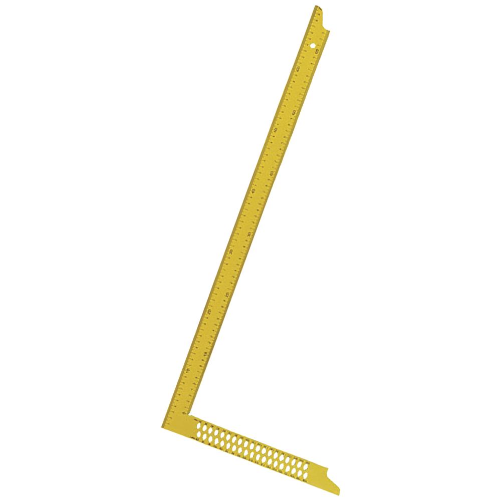 Tømrervinkel 700×300×35mm, gul m/opmærkningshuller Tømrervinkel 700×300×35mm, gul m/opmærkningshuller