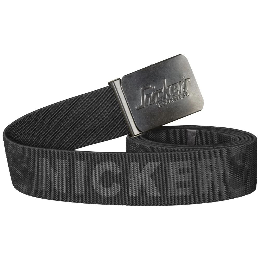 Bælte 9025 elastisk m/sølvfinish-spænde sort 120cm Bælte 9025 elastisk m/sølvfinish-spænde sort 120cm