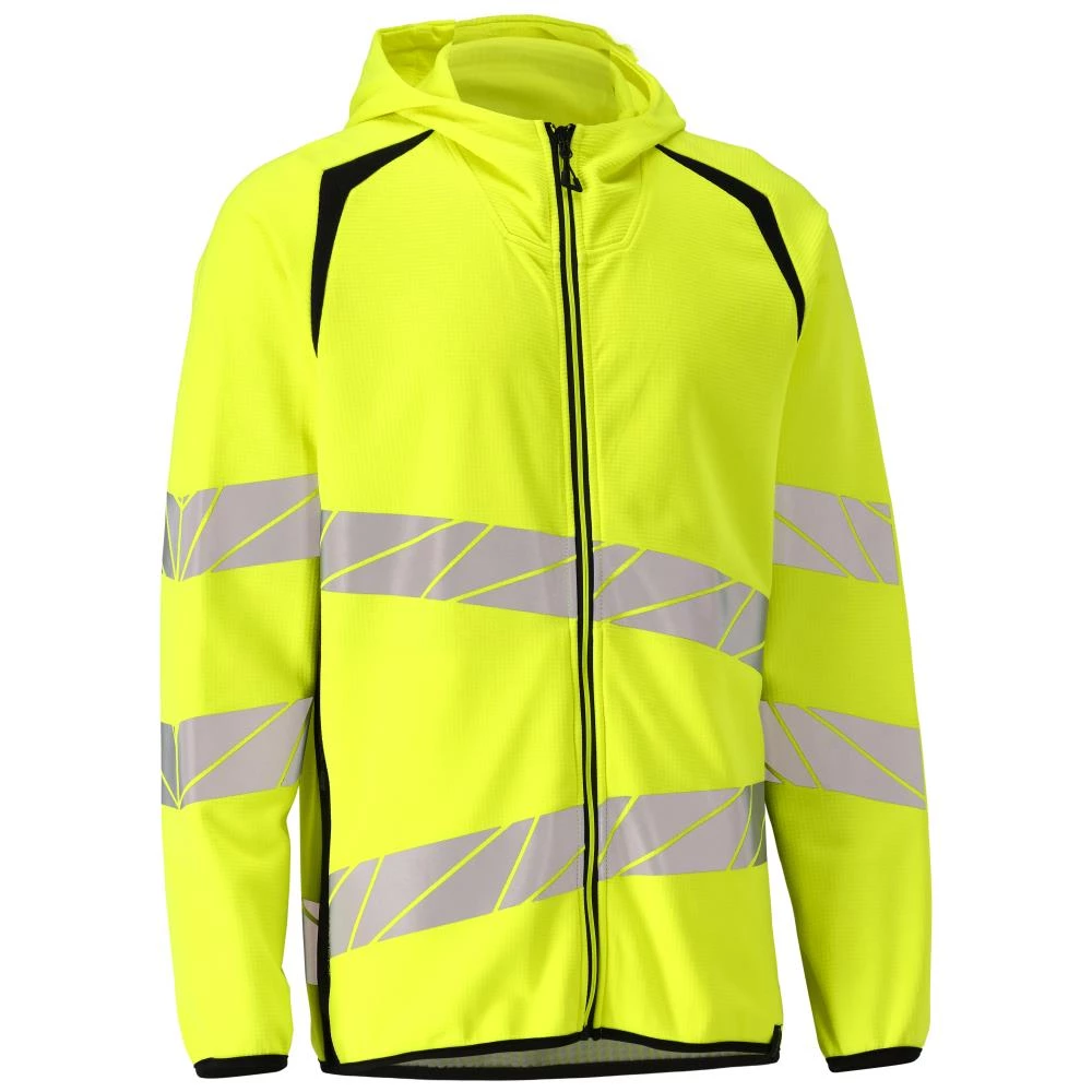 Hættetrøje m/lynlås hi-vis 19284 Hættetrøje m/lynlås hi-vis 19284