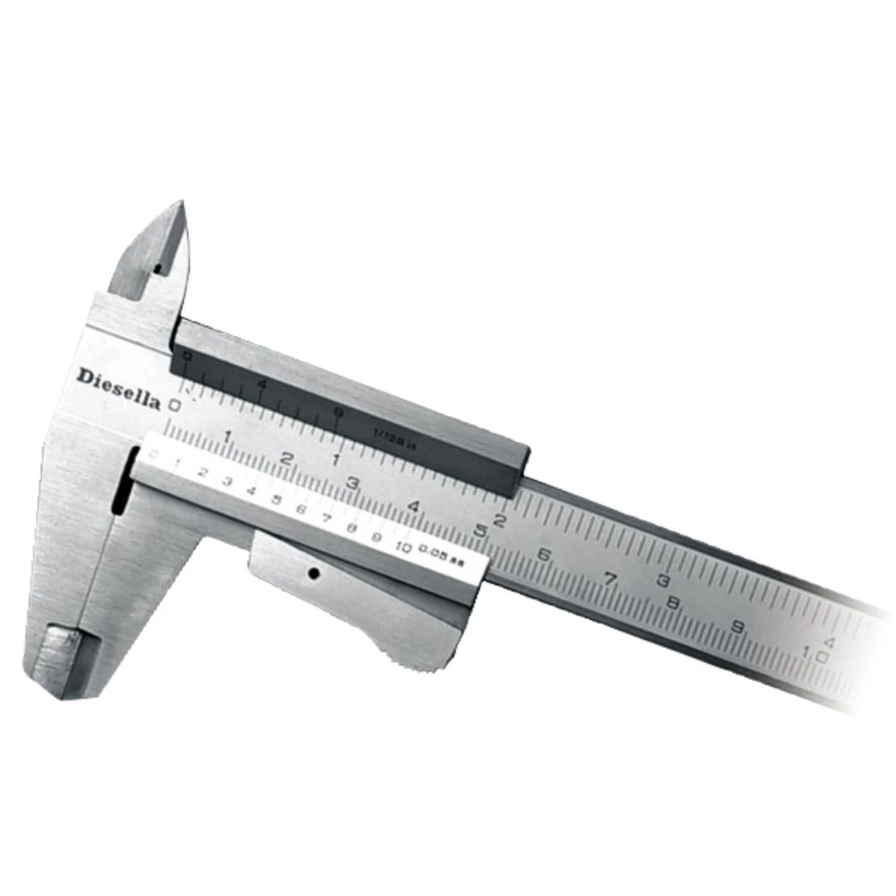 Skydelære m/klemlås 0-150×0,05mm, 40mm kæber Skydelære m/klemlås 0-150×0,05mm, 40mm kæber