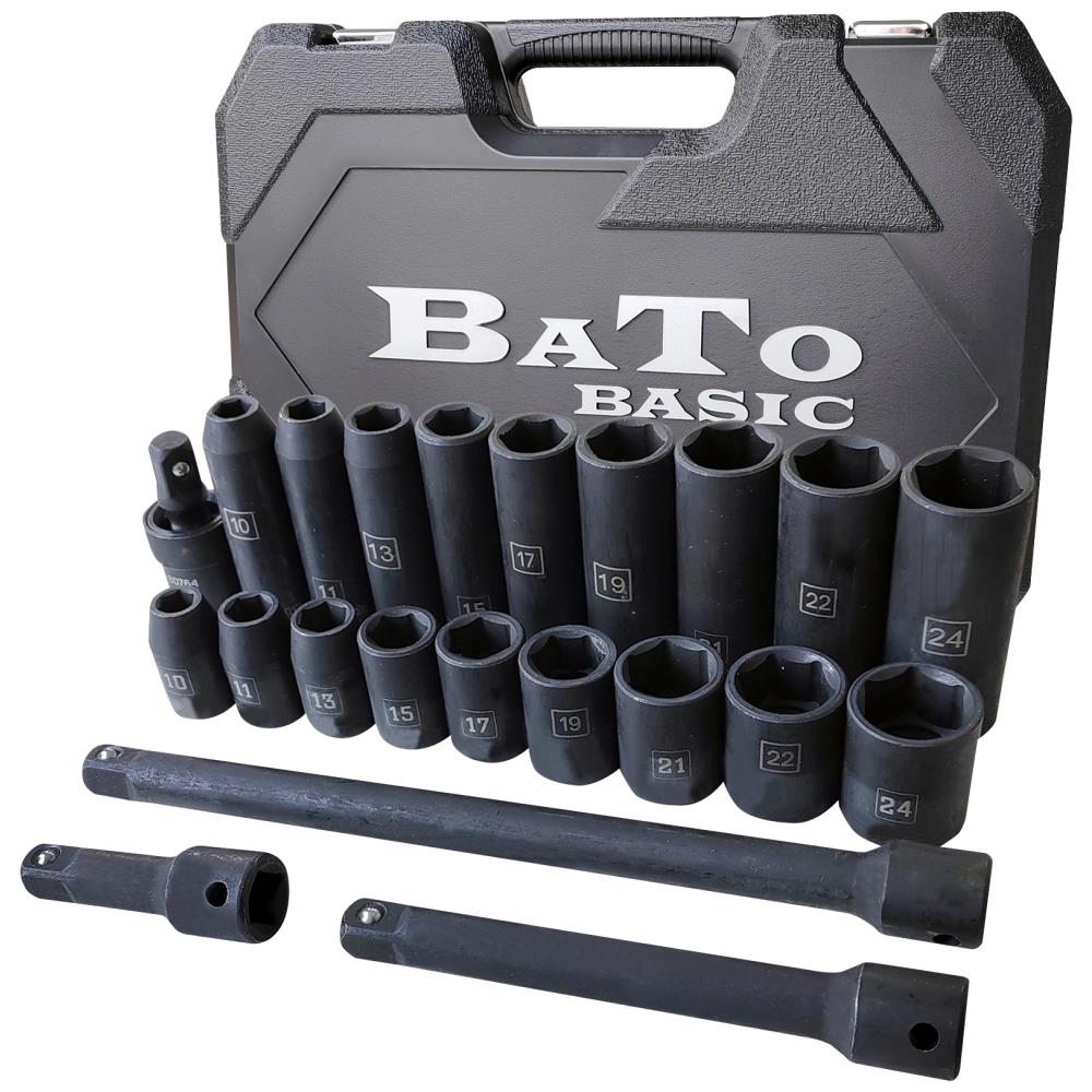 Krafttopsæt 1/2″ kort/lang 10-24mm Krafttopsæt 1/2″ kort/lang 10-24mm