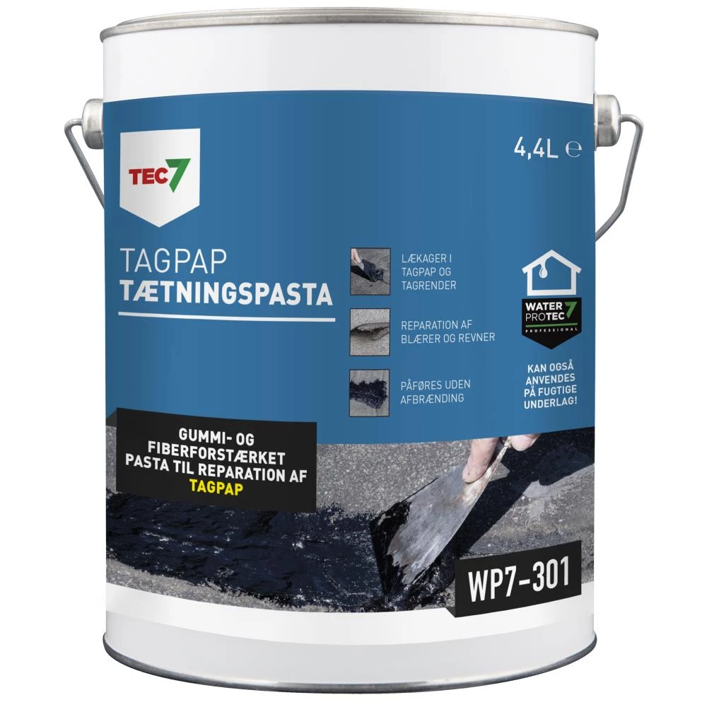 Tec7 WP7-301 tagpap tætningspasta, 4,4 ltr Tec7 WP7-301 tagpap tætningspasta, 4,4 ltr